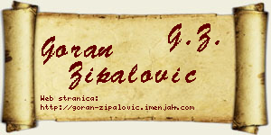 Goran Zipalović vizit kartica